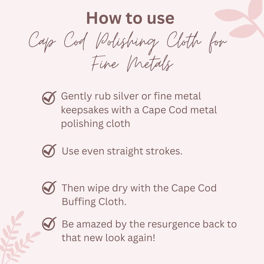 Cape Cod Polishing Metal Tin Bundle for Fine Metals | (12) 4X6 Polishing Cloths | (1) 12x12 Buffing Cloth | (1) Pair of Nitrile Gloves