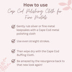 Cape Cod Polishing Metal Tin Bundle for Fine Metals | (12) 4X6 Polishing Cloths | (1) 12x12 Buffing Cloth | (1) Pair of Nitrile Gloves