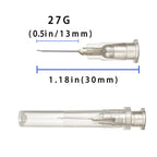 Garfily 100Pack 27 Gauge 1/2 inch Needles Luer Lock for Refilling Ink