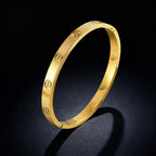 Womens Stackable Floral Gold Bracelets - 4Pcs 18K Gold Plated Bracelet,Stainless Steel Bangle Bracelets Non Tarnish, Gold Bracelet Set Trendy Jewelry,Christmas Valentines Birthday Gifts for Girlfriend