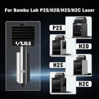 3-Pack 0.6mm Bamboo H2D/H2S/H2C/P2S/X2D Hotend Kit with Silicone Sock, Hardened Steel Nozzle Replacement Parts for Bambu Lab H2 Series/P2S/X2D 3D Printer, Fast Printing Nozzles for Large Model