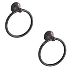 Towel Ring for Bathroom, Oil Rubbed Bronze Hand Towel Holder 2 Pack, Bathroom Accessories and Towel Racks for Bathroom Wall