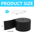Watayo 50 FT Grass Barrier Landscape Edging Coil - 5 inch Depth Terrace Board Edging - Flexible Garden Bed Weed Barrier for Lawn Area Driveway Path Sidewalk