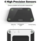 RENPHO Scale for Body Weight, Bathroom Weighing Scale, Highly Accurate & Measures Weight up to 400 lb/180kg, Batteries Included, 10.2"/260mm, Gradient