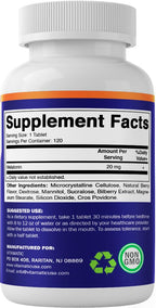 Vitamatic Melatonin 20mg for Sleep Support | Vegetarian, Non-GMO, Gluten Free | HIGH Potency 20 MG | Natural Berry Flavor 120 Fast Dissolve Tablets - 2 Pack - 240 Count