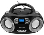 MEGATEK Portable CD Player Boombox with Bluetooth & FM Radio – Black