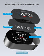GoveeLife Smart Air Quality Monitor for Home, CO2 Detector for Health, Sleep Quality & Energy Efficiency, Thermometer Hygrometer with Real-Time Display & Alarm, for Office, Bedroom, Kitchen