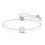 Swarovski Una Angelic Bracelet with Clear Crystals on a Rhodium Plated Chain with a Bolo Style Adjustable Closure