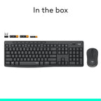 Logitech MK295 Full Size Silent Wireless Keyboard Mouse Combo - Graphite
