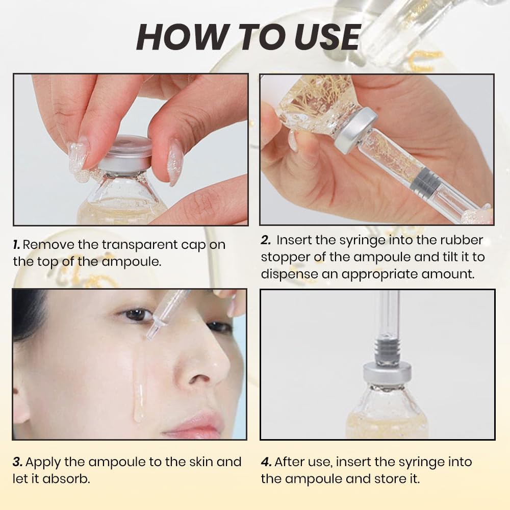 Deep Collagen Silk Peptide Lifting Ampoule Serum，Korean Facial Essence,Firming Wrinkle-Smoothing Hydrating，Non-Greasy Gentle Formul 50ML/1.69FL.OZ