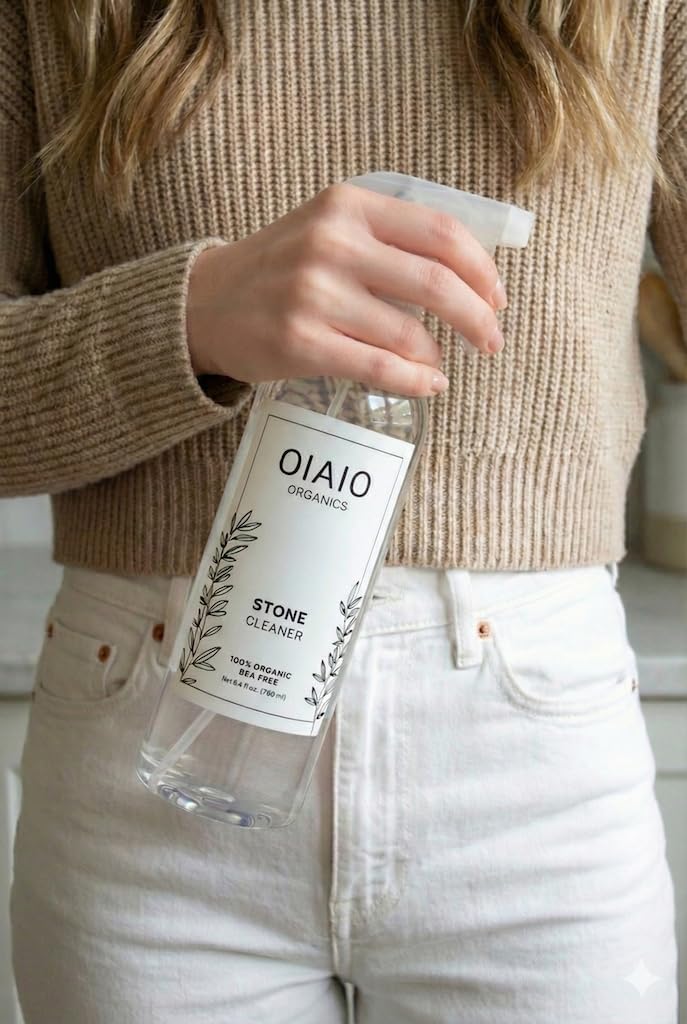 OIAIO Non-Toxic Wood Cleaner - Natural Organic Ingredients that Truly Perform - 24oz - Light Coconut & Palo Santo Scent
