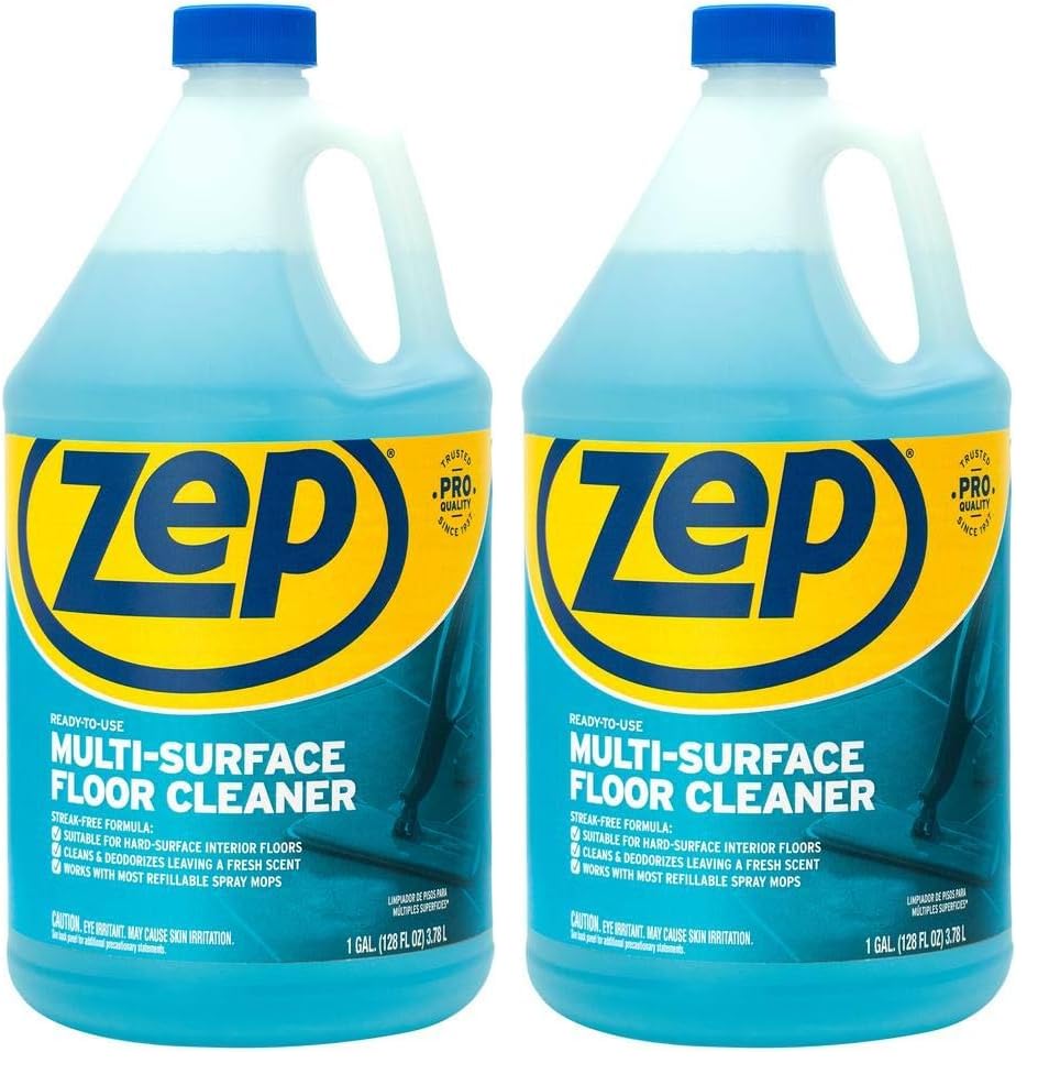 Zep ZUMSF128 Multi Floor Cleaner, 128 oz, Blue, 128 Count (Pack of 2)