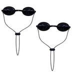 Arthaxi See-Through Safety Goggles Pack of 2, Transparent Safety Glasses for Tanning Use, and Half-clear Eye Protection, 2 Separate Storage Cases Included