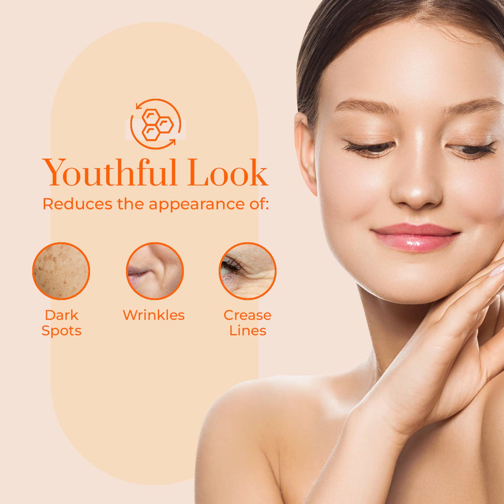 Clear Beauty Vitamin C & Collagen Face Moisturizer - Hydrating Anti Aging Day & Night Cream - Firms Smooths & Evens Skin Tone - Dermatologist Tested, Korean Skin Care Set, Clean Beauty - Duo Pack