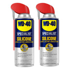 WD-40 Specialist Silicone Lubricant with Smart Straw Sprays 2 Ways, Twin-Pack, 11 OZ