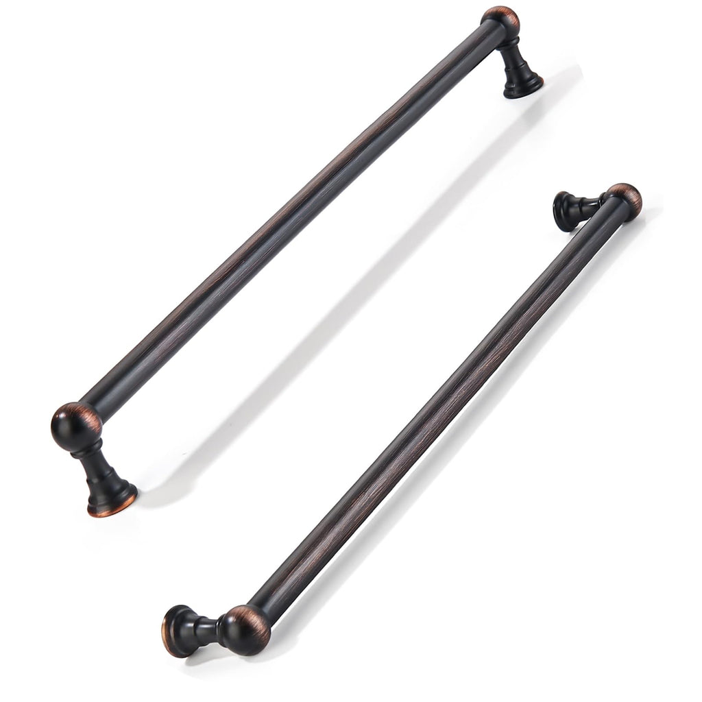 khtumeware 1 Pack Appliance Handle Pull 12 Inch Hole Center Oil Rubbed Bronze Cabinet Pulls Heavy Duty Solid Cabinet Handles cabinets Dressers Kitchens Handles Bathroom cabinets