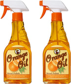 Howard Orange Oil 16 Ounce Two Bottles, Orange Wood Cleaner, Antique Wood Conditioner