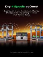 Creality Filament Dryer Box 4 Spools, Space Pi X4 Filament Storage Box, 200W PTC Heats Up to 85°C, Dual Heating Chambers, Fast Drying & Moisture-Free Storage, for PLA, PETG, TPU, ABS