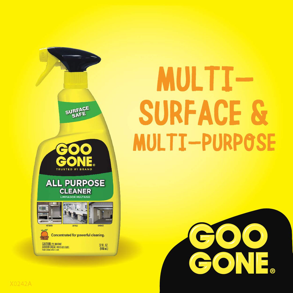 Goo Gone All-Purpose Cleaner - Removes Dirt, Grease, Grime and More - 32 Ounce - [2 Pack]