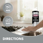 Weiman Stainless Steel Cleaner & Polish Kit, 2 Wipes & Cloth, Anti-Fingerprint, Removes Grease, Water Spots, Streaks & Residue, Polishing Cleaner Safe for Appliances, Chrome, Sinks & Grill Exteriors