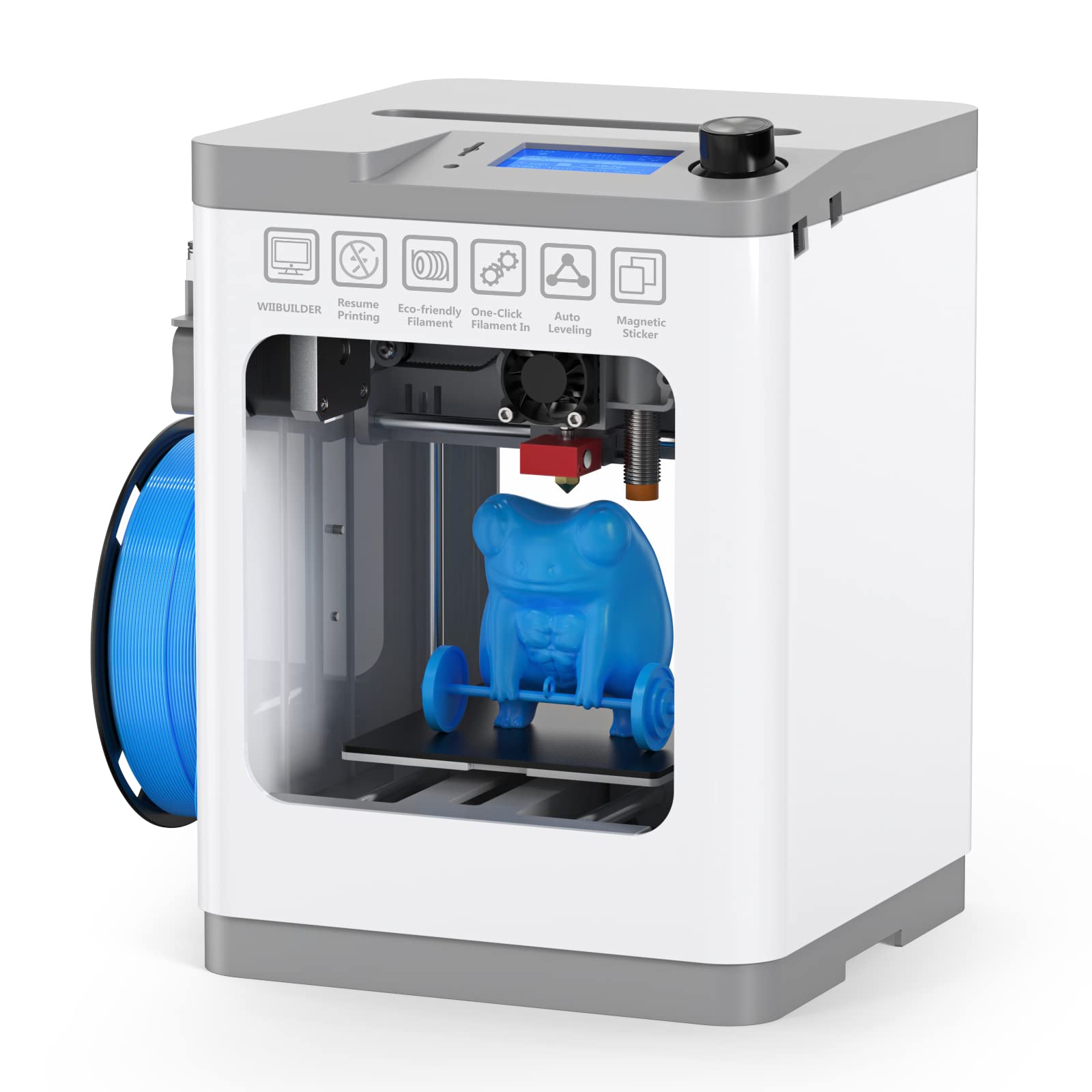 Entina Mini 3D Printers Tina2 Basic, Fully Assembled and Auto Leveling 3D Printer for Beginners and Kids, Easy Setup, Safe Design, High Precision Printing FDM Mini 3D Printer for Home & School
