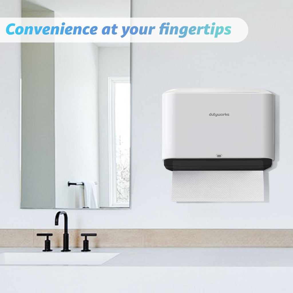 DUTYWORKS Multifold Paper Towel Dispenser Wall Mount, White