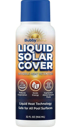 Liquid Solar Pool Cover for Inground & Above Ground Pools, 32 oz Weekly Liquid Solar Blanket for Pool, Helps Reduce Evaporation & Hold in Warmth, Invisible Pool Water Warmer, BubbyShine