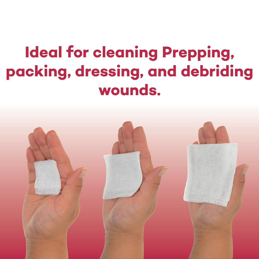 Dealmed 4x4 Sterile Gauze Pads - Disposable - 100 Count Case of 12