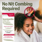 Ivermectin Lotion 0.5% Lice Treatment (4 Fl Oz) Fast-Acting 10-Minute Single Use, Prescription Strength Solution for Head Lice & Eggs, No Nit Combing Required, Adults & Kids 6 Months+