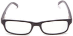 Foster Grant Men's Brandon Rectangular Reading Glasses, Shiny Black/Transparent, 50 Mm US