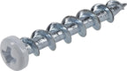 Hillman Borefast Drywall Anchors, Holds 50 Pounds in Drywall and 200 Pounds in Concrete, 1 1/2" Pan Head, White, 75-Pack, 377632