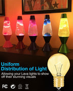 Lava Lamp Bulb 25 Watt, E17 Intermediate Base 6 Packs The Lava Original Replacement Bulb for 14.5-Inch Lava Lamp, Soft Warm White Glow, Long Life, High Temp Resistance, High-Output Heat S11 Bulb