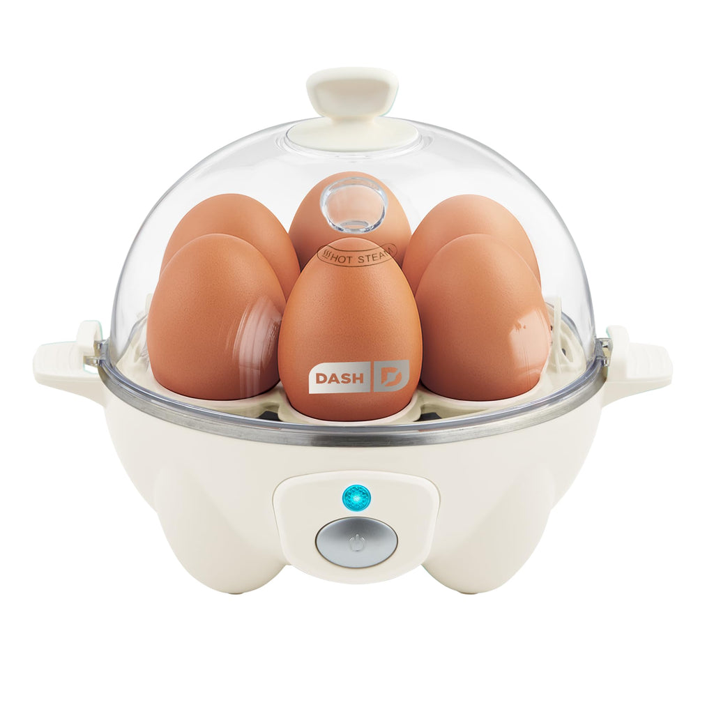 Dash Rapid Egg Cooker, 7 Eggs, Hard Boiled, Poached & Omelettes, Cream