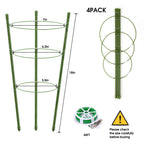 TOCCYARD 4 Pack Plant Support Tomato Cages for Garden, 18 Inches Small Tomato Cages and Supports with Adjustable Rings for Garden Pots, Plant Stakes Tomato Trellis Rings for Climbing Plants