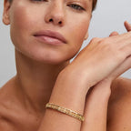Kendra Scott Kelly Bangle Bracelet, 14k Gold Plated Brass, Fashion Jewelry for Women, Small/Medium