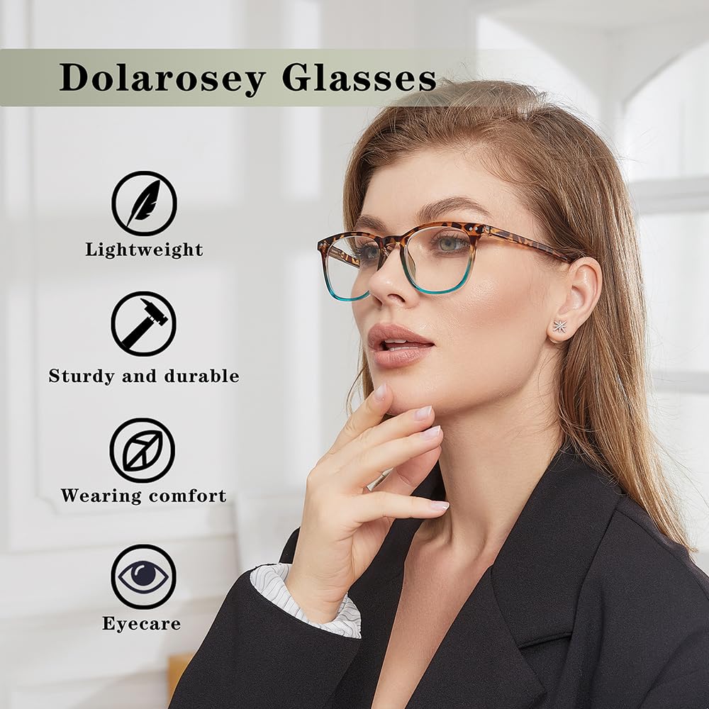 Dolarosey Reading Glasses For Women, Spring Hinge Anti Eyestrain Readers, Fashion Pattern Print Eyeglasses,Cheaters (2.5)