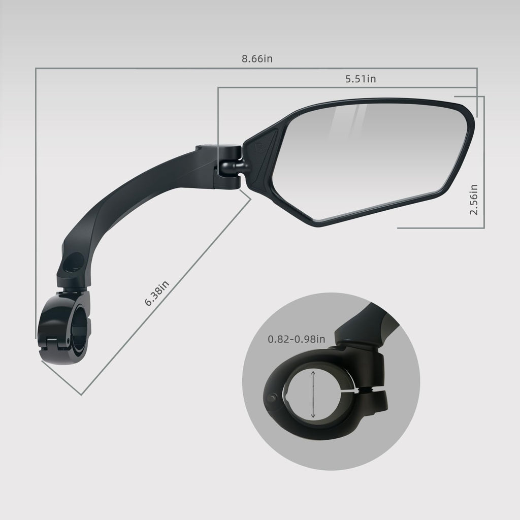 TXZSXS Adjustable Handlebar Bike Mirrors, Left & Right Bicycle Mirror Set