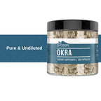 Earthborn Elements Okra Extract 200 Capsules, Pure & Undiluted, No Additives