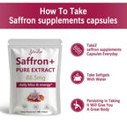 Yalei Saffron Extract Supplements 88.5mg,240 Softgels, 4 Month Supply- Boost Energy & Mood, Support Eye & Heart Health- Vegan, Gluten Free