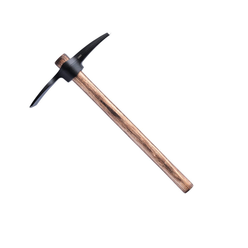 CRKT Chogan Mattock Outdoor Survival Axe: 1055 Carbon Steel Plain Edge Blade, Tennessee Hickory Handle, 2738