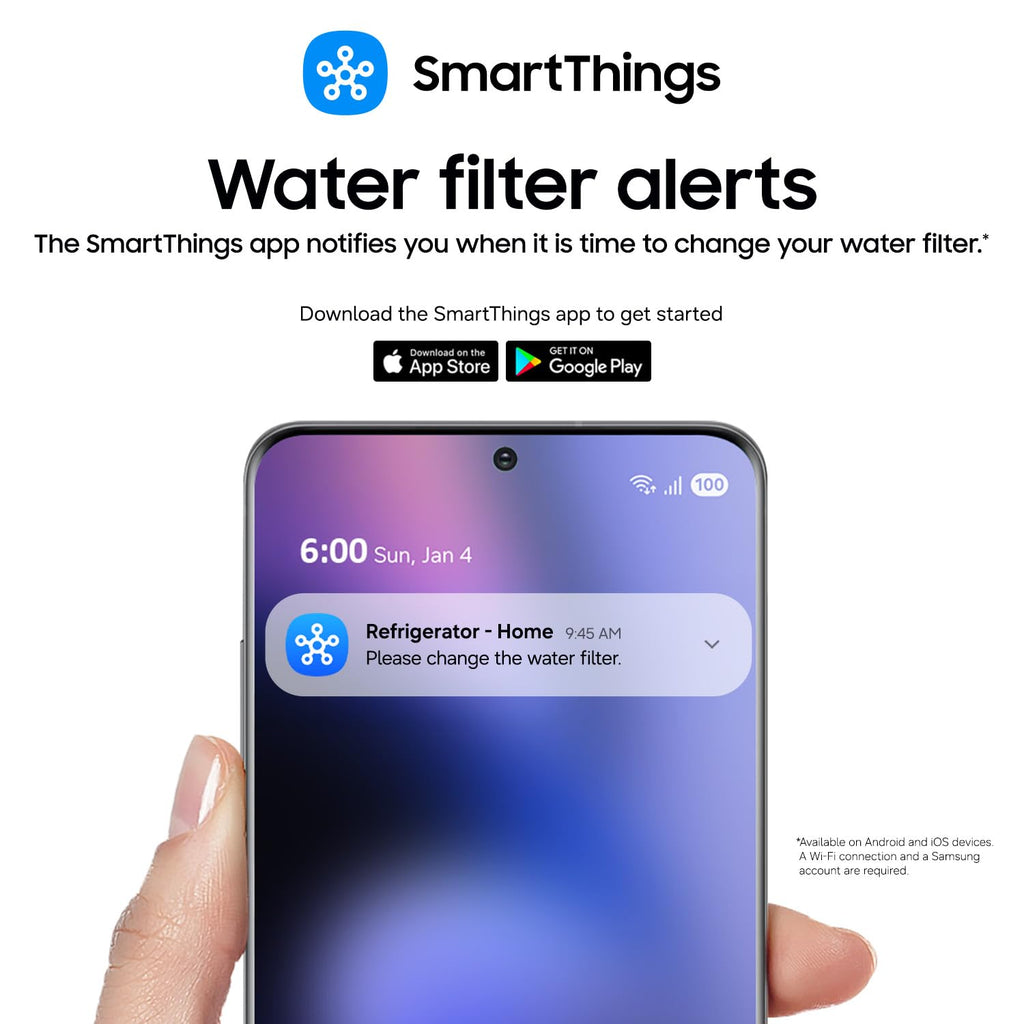 Samsung HAF-QIN-2P/EXP Genuine Refrigerator Water Filter, Reduces 99% of Harmful Contaminants for Clean, Clear Drinking Water, 6-Month Life, Easy Install, Pack of 2