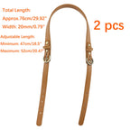 Semetall 2pcs PU Leather Purse Straps, Adjustable Purse Handles Bag Straps Replacement for Shoulder Handbag,Brown