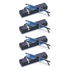 WENS JOOY 4 Pack Reading Glasses for Men Readers Blue Light Blocking with Case (Black, 1.5, multiplier_x)