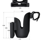 Joxodak Wheelchair Cup Holder 2 in 1 Strap-on Walker Cup and Phone Holder Compatible with Drive Medical Nitro Rollator Walkers Cup Holder for Wheelchair, Walker, Rollator, Camper