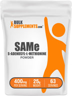 BulkSupplements.com Same Powder - S-Adenosyl-L-Methionine, SAM-e Supplement - for Joint Health, Gluten Free - SAM-e 400mg per Serving, 10g (0.35 oz) (Pack of 1)