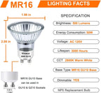 Vinaco Halogen GU10 Bulb Dimmable 50W 2800K Warm White for Candle Warmer