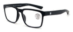 V.W.E. Men Progressive Reading Glasses No Line Clear on Top Bifocals Reader - Rectangular Matte Sport (Matte Black, 1.00, x)