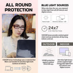 SODQW Rectangle Blue Light Glasses for Women Trendy Small Y2K Office-Siren Bayonetta Fake Glasses with Clear Lens UV400