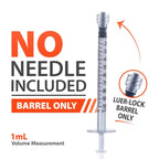 EasyTouch Luer-Lock Syringe Barrel, 1ml Syringe, Pack of 100