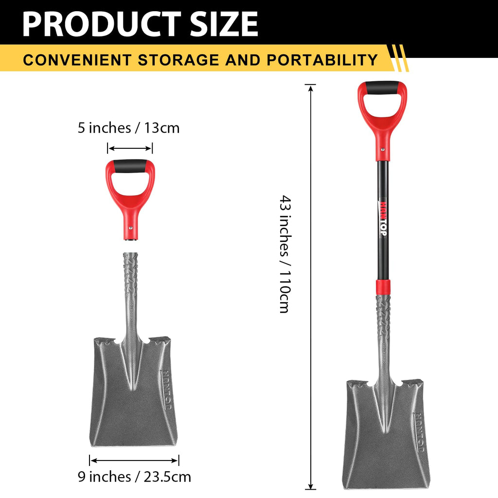 HANTOP Transfer Shovel Fiberglass Handle 43in for Garden & Construction